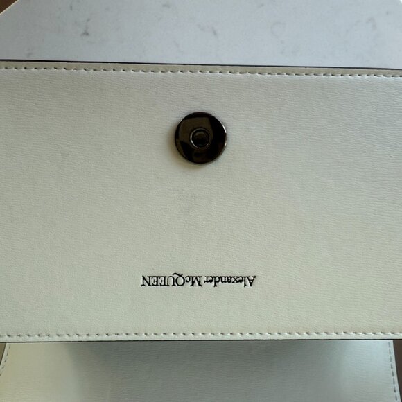 Alexander McQueen Mini Jewelled Satchel in Soft Ivory - Picture 4 of 12